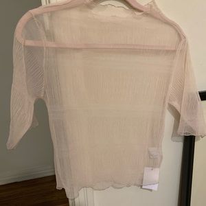 Quarter sleeve sheer top!
